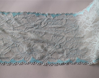 Stretch lace trim,Elastic Lace,Lace Headbands ,blue wedding lace,Stretch Lace Trim -lingerie lace Trimming,trim sell by yard