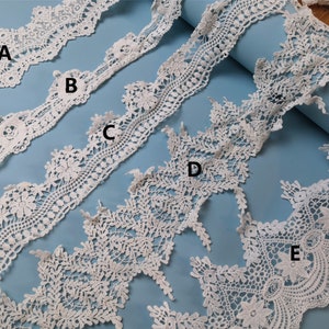 Vintage style Cotton Crochet Lace Trim - lovely Flower,shirt lace edges lace ribbon by yard-LLCT014