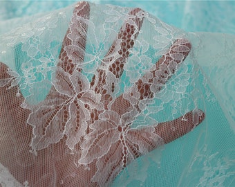 sequins lace ,glitter Lace fabric, Chantilly Lace Fabric, 59 inches Wide for Veil, Dress, Costume, Craft Making,Custom wedding dress lace