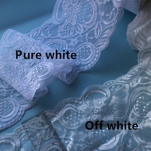 pure white wedding invitation lace trim ,Lace Trim Vintage- 4.5 INCH WiDE SeWiNG CRaFTS WeDDiNG,