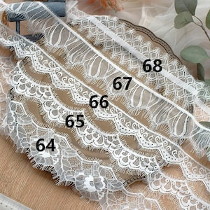 3meters Chantilly lace trim in off white ,black  Eyelash Lace Trim,Chantilly Lace Edging-LSET021