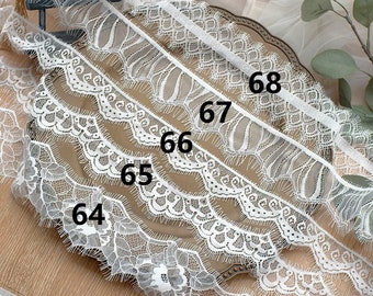 3meters Chantilly lace trim in off white ,black  Eyelash Lace Trim,Chantilly Lace Edging-LSET021