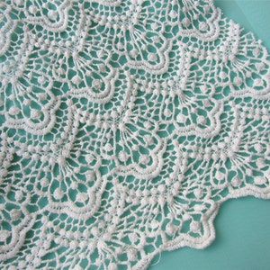 Cotton Lace fabric,Scalloped Lace fabric,Home Decor lace Fabric-120CM*0.5yard,White Lace Fabric White, Dress Lace , wedding lace fabric