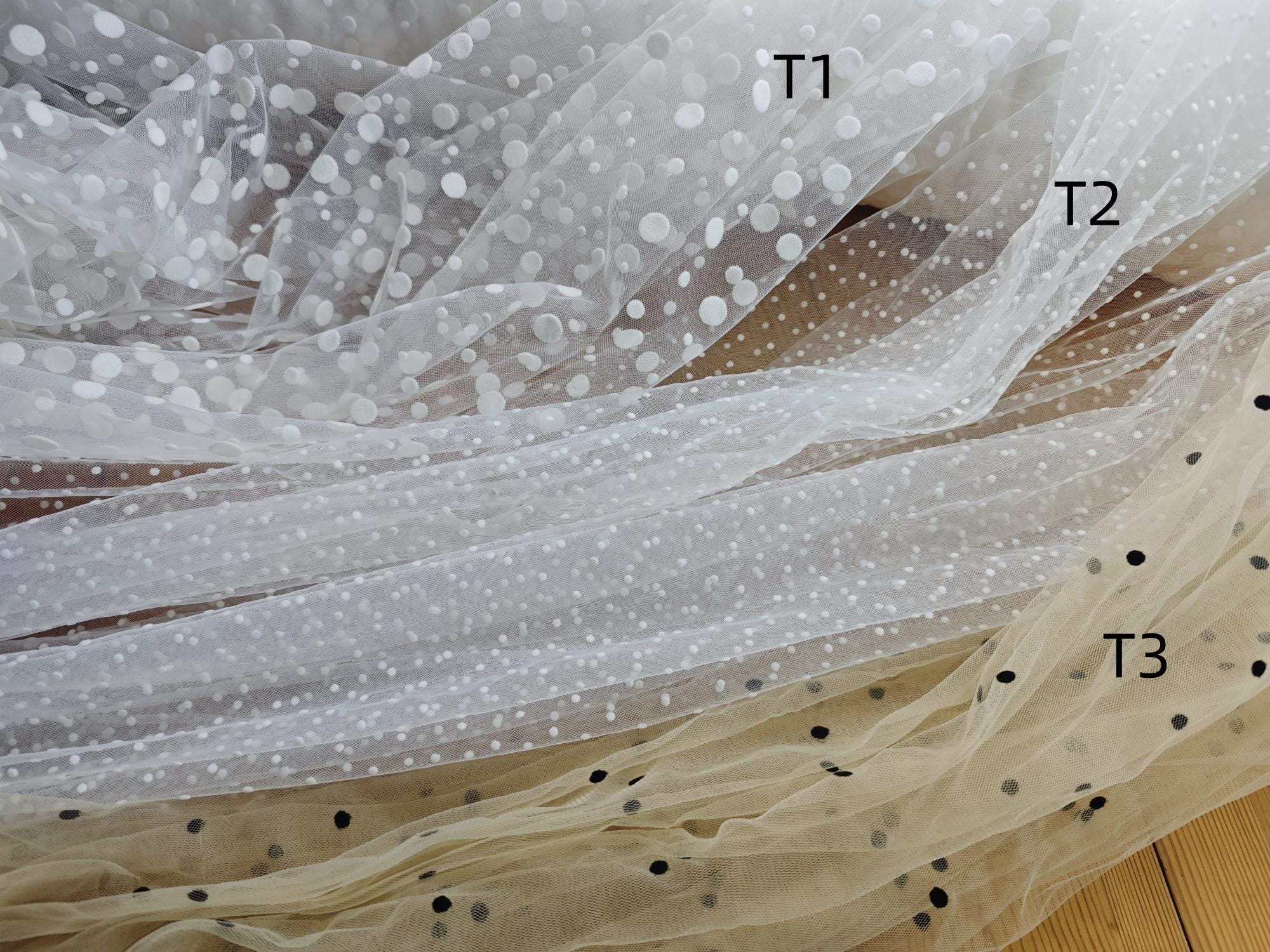 white spot veil ,mesh lace fabric,Point Dotted Tulle Swiss Dot NETTING in IVORY47" wide for diy Weddings, Bridal, Veils, Shrugs, Shawls.