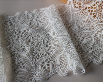 Stretch lace trim,Elastic Lace,Lace Headbands ,off white wedding lace,Stretch Lace Trim -lingerie lace Trimming,trim sell by yard