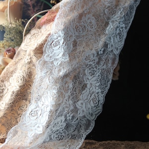 DIY Lace ribbon ,Ivory Lace Fabric,Vintage Lace Ribbon - White Floral Lace, Wedding Lace