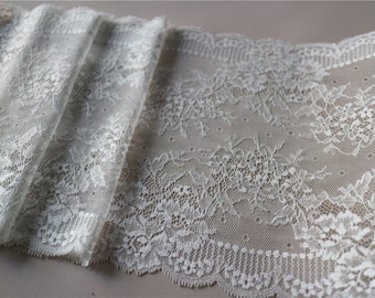 Stretch lace trim,Elastic Lace,Lace Headbands ,off white wedding lace,Stretch Lace Trim -lingerie lace Trimming,trim sell by yard