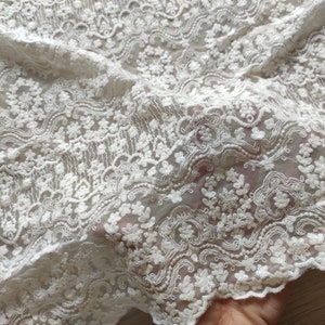 Cotton embroidery lace ,soft embroidery fabric ,Flower Embroidery Fabric ,Cotton Lace Fabric ,Floral wedding lace fabric