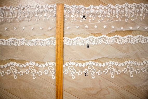  2 Meters Lace Ribbons for Crafts - 4cm Wide Elegant