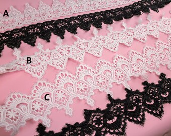 off white lace trimming , Black lace trim for DIY sewing,white lace trim