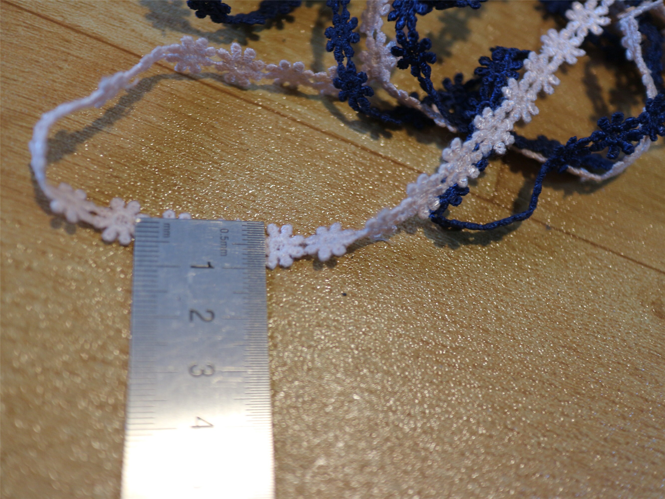 apricot life tacktacktack　chemical lace Pink Schiffli Lace,machine-made Lace,blue Chemical Lace,white