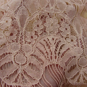 Blush Pink Eyelash Lace Fabric by the Yard or Wholesale for dress,bone lace fabric image 3