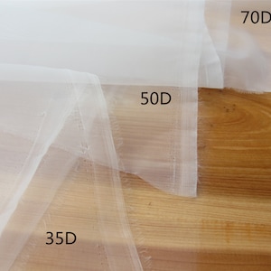 Organza Fabric 35D/50D/70D, off white Wedding Encrypted drape Organza Veil Tulle,Bridal Fabric,dress tulle,black organza