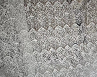 Chantilly lace ,Wave Lace veil in 3meters ,Lace fabric,lace trim,レース,dentelle,Spitze,encaje, eyelash lace,Soft Lace fabric