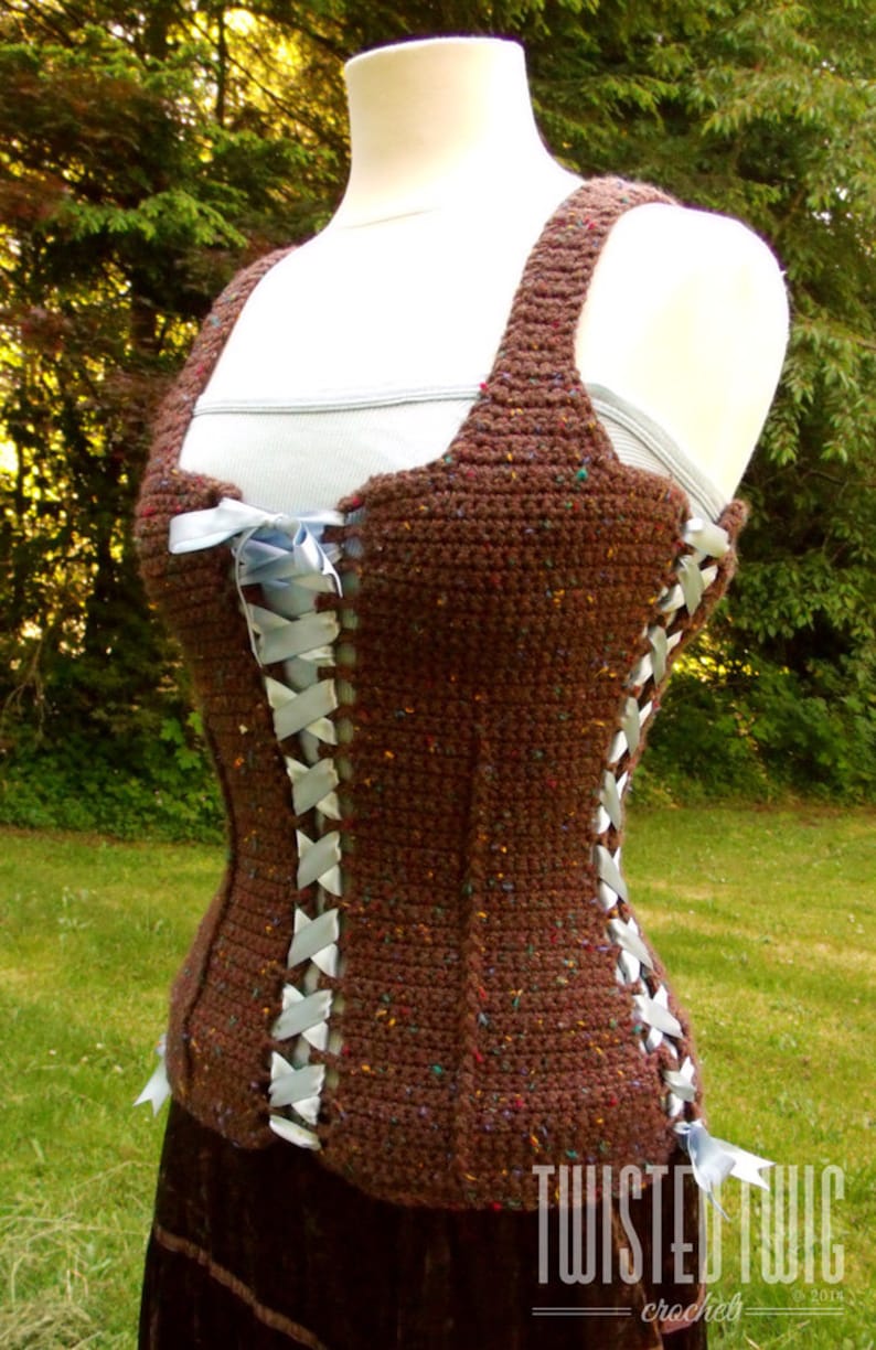 CROCHET PATTERN Renaissance Bodice Corset image 1