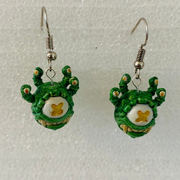 Dungeons and dragons (d&d, dnd) Beholder drop earrings