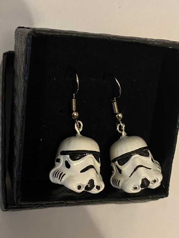Star Wars Stormtrooper Earrings Hand Painted Etsy Canada