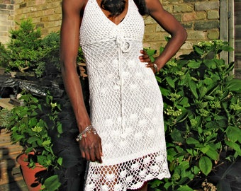 Handmade crochet dress 02 in a  wide choice of colors.