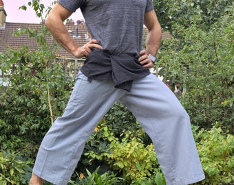 2 tones selected choice of Thai Fisherman Pants. Yoga and meditation wrap trousers