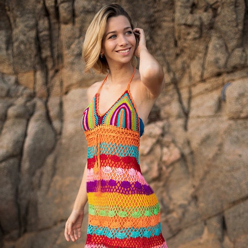 Crochet Dress Sexy Crochet Dress Summer Crochet Dress Long - Etsy