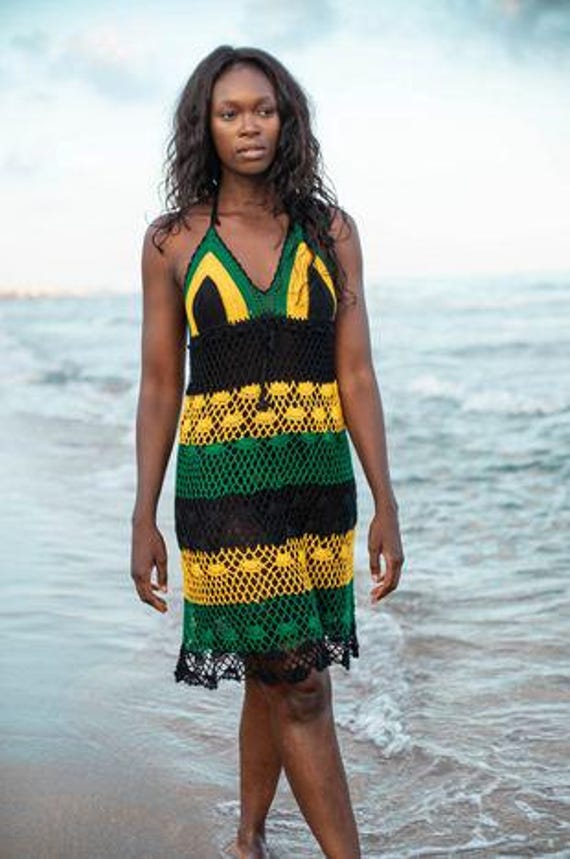 Handmade crochet dress 01 Jamaican Handmade crochet dress 01 Jamaican