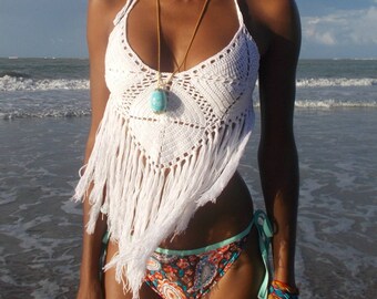 Crochet Bralet Top 12. SMALL SIZE ONLY . Bralette knitted Bikini and festival Top