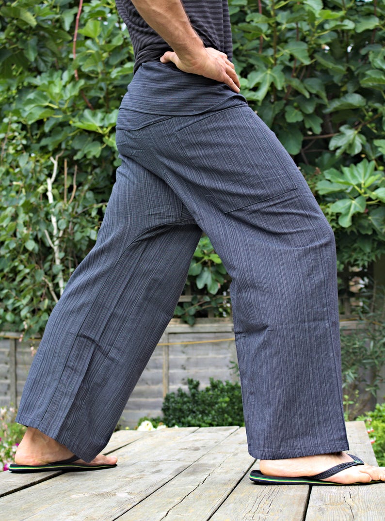 Thai Fisherman Pants 100% cotton classic pinstripe pattern | Etsy