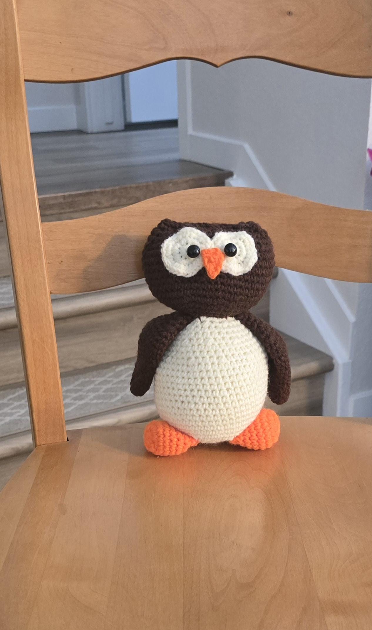 Stuffed Owl, Handmade, Crochet
