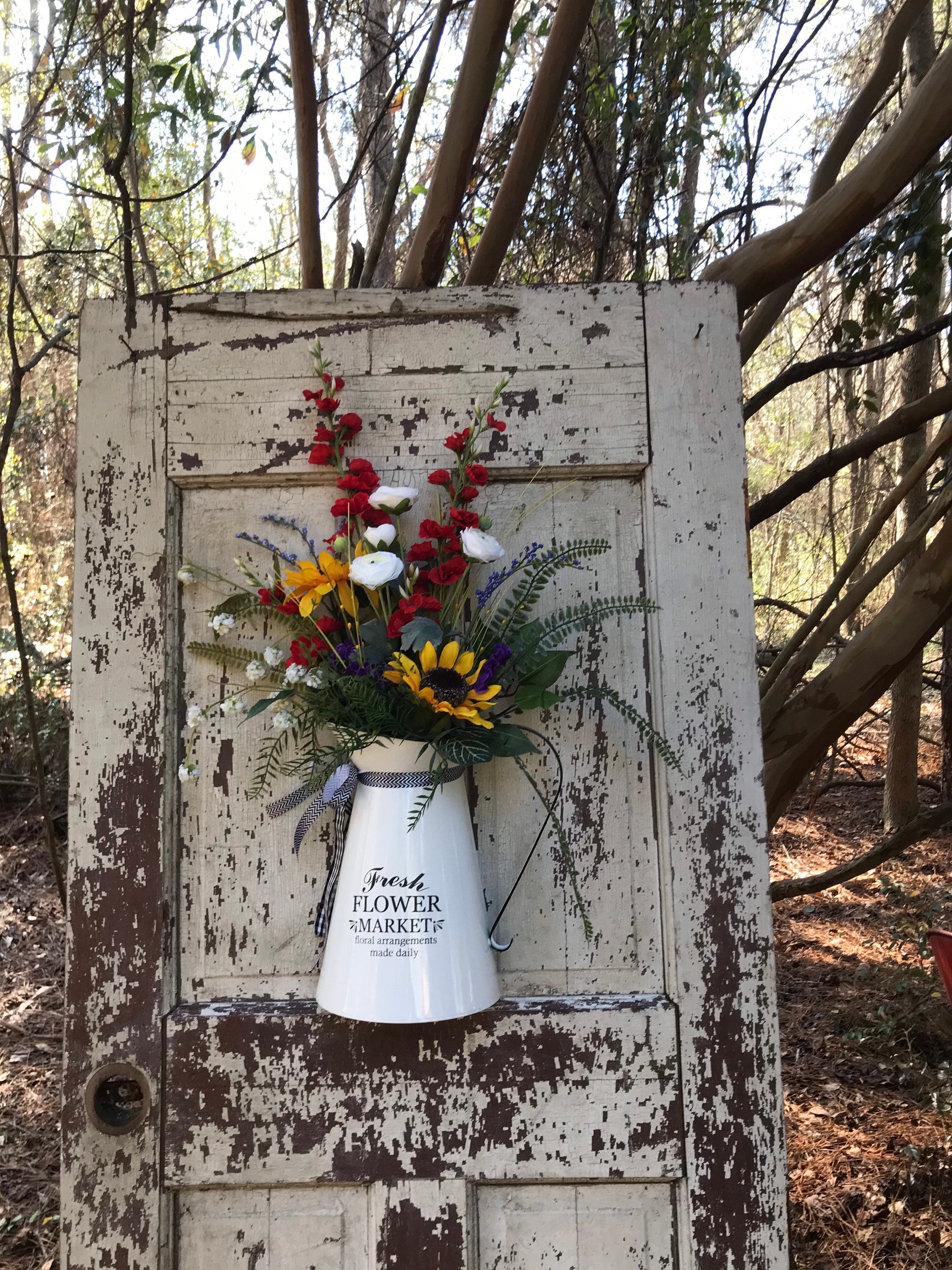 Farmhouse Floral Arrangement Farmhouse Floral Wall Decor Etsy UK