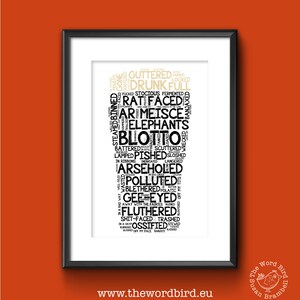 Drunk Irish Pint Wort Kunstdruck: Blotto von The Word Bird