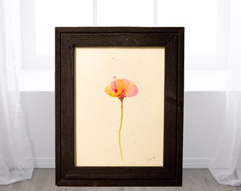 watercolor print, poppy, digital download