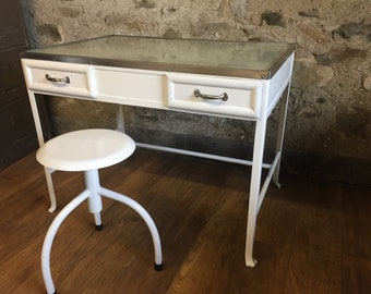 Items similar to Vintage Del Tube Dentist Chair Doctor Stool Industrial