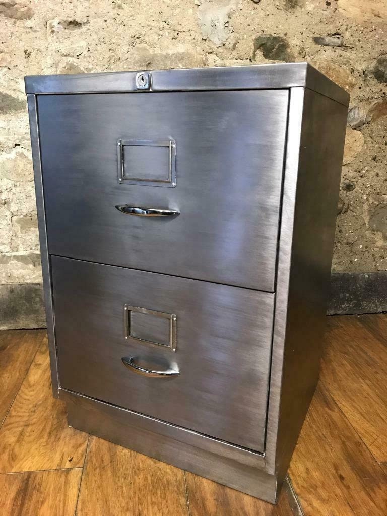 Filing 2 drawer with hanging rails industrial stripped Etsy