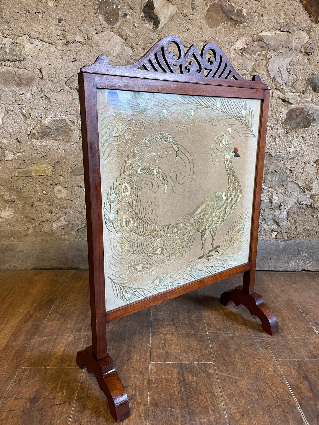Antique Fire Screen Fire Guard Etsy UK