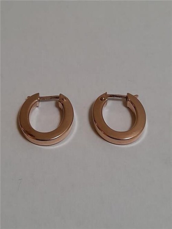 9ct rose gold hallmarked hoop earings