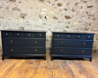 Stag chest of drawers x 2 a pair of stag chest of drawers black