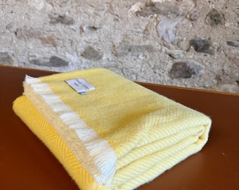Country Living Powys Welsh 100% Wool Throw Blanket Cover 146CM X 115CM
