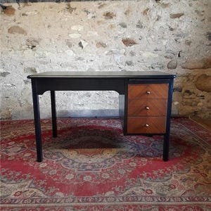Vintage solid oak desk 1950s