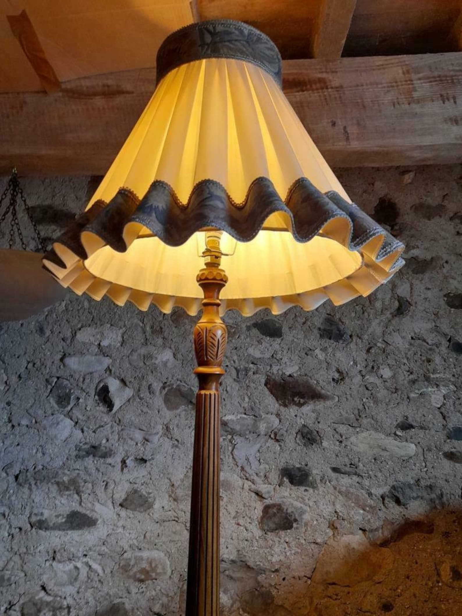 Vintage large 1980s standard lamp shade Etsy