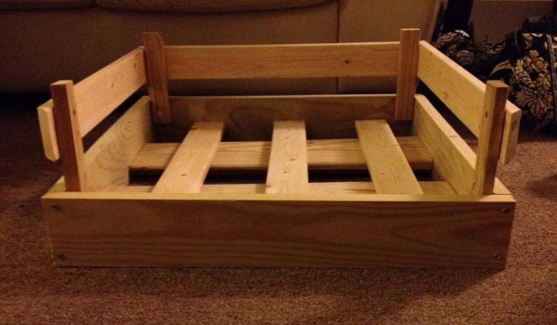 Handmade Wooden Dog Beds Etsy