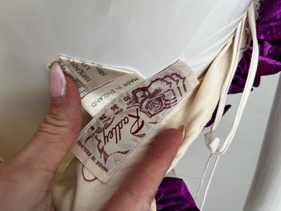 The Flora Gown, 1970s Strapless Flower Print Brid… - image 5