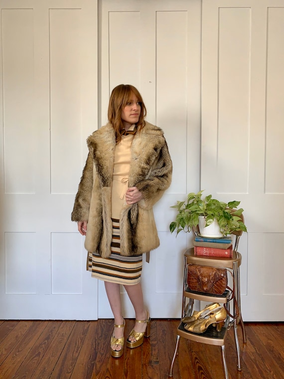 1970s Lilli Ann Faux Fur Coat
