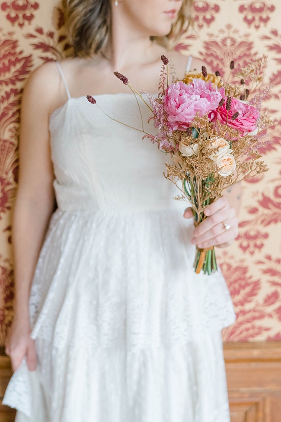 The Tinsley Gown; 1970s Tiered Lace Wedding Dress - image 4