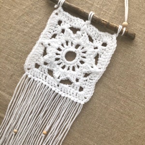 Bohemian crochet wall hanging image 3