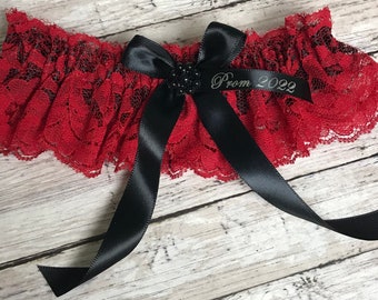 Double Heart Wedding Garters Set BLACK on BLACK Prom Double Heart Wedding Garters Set BLACK on BLACK Prom