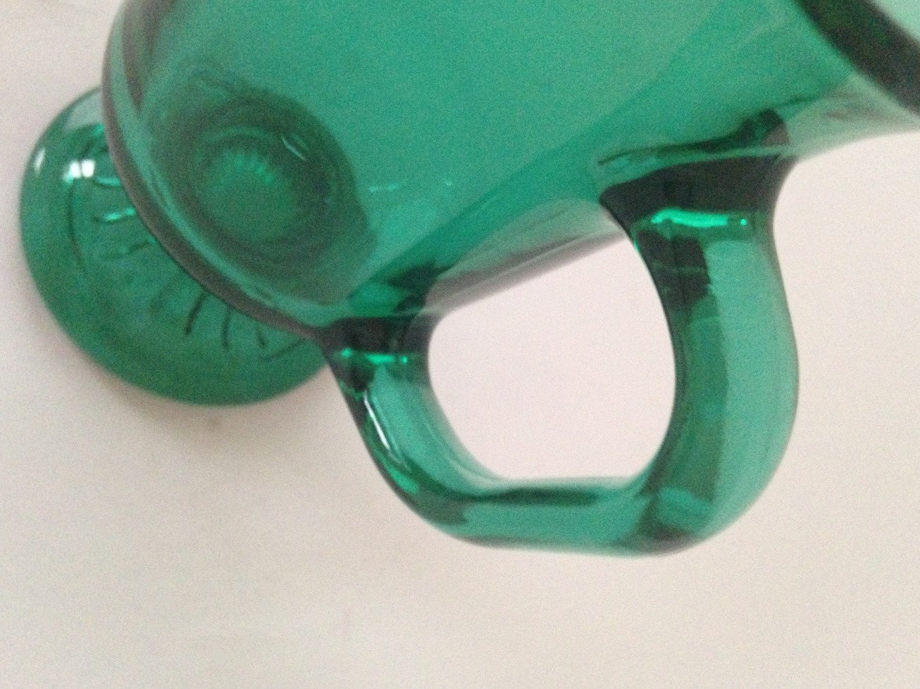 Teal Green Glass Irish Coffee Mug Light Green Hot Chocolate Etsy