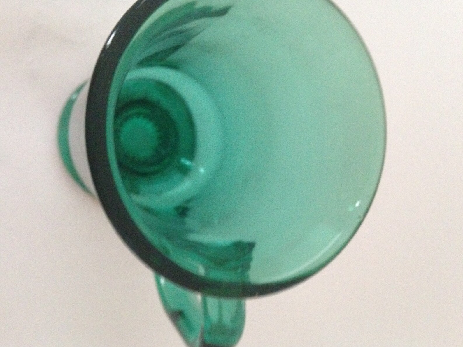 Teal Green Glass Irish Coffee Mug Light Green Hot Chocolate Etsy