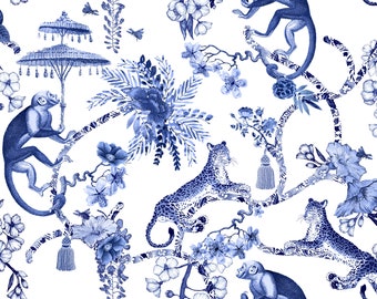 Surface Pattern Chinoiserie Art -  "Chinoiserie Whimsy" - Seamless Pattern  | Art to print for end product sales | Clip Art,  Design Asset
