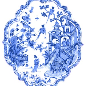 Chinoiserie Blue and White Art Print Printable ... DIY Art for Blue & White Chinoiserie Lovers!
