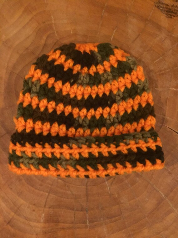 blaze orange wool beanie